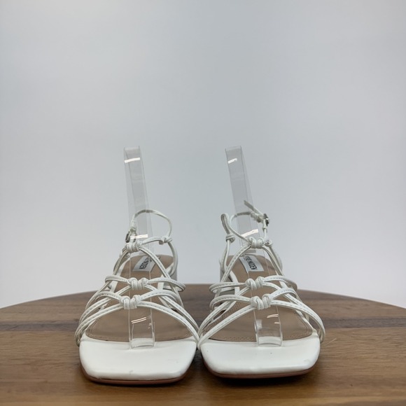 New Womens Steve‎ Madden Sydnee Strappy Pull On White Heeled Sandals Size 6 M - Picture 3 of 8